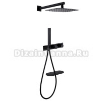 Душевой комплект Abber Rund AF8750B С ВНУТРЕННЕЙ ЧАСТЬЮ, матовый черный