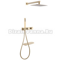 Душевой комплект Abber Rund AF8750G С ВНУТРЕННЕЙ ЧАСТЬЮ, матовое золото
