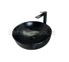 Накладная раковина GID Esfera Nc911 42 матовая черная, круглая, фаянс