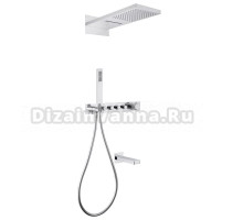 Душевой комплект Abber Rund AF8753 С ВНУТРЕННЕЙ ЧАСТЬЮ, хром