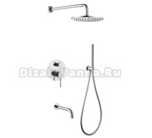 Душевой комплект Abber Wasser Kreis AF8117 С ВНУТРЕННЕЙ ЧАСТЬЮ, хром