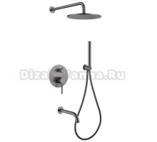 Душевой комплект Abber Wasser Kreis AF8117NG С ВНУТРЕННЕЙ ЧАСТЬЮ, никель