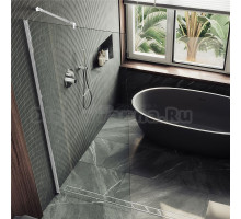 Душевая перегородка Maybahglass MGD-683-1ш 119 см, профиль белый, стекло прозрачное