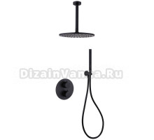 Душевой комплект Abber Wasser Kreis AF8121B С ВНУТРЕННЕЙ ЧАСТЬЮ, матовый черный