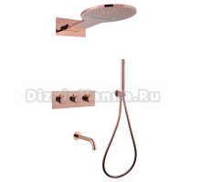 Душевой комплект Abber Wasser Kreis AF8150RG С ВНУТРЕННЕЙ ЧАСТЬЮ, розовое золото