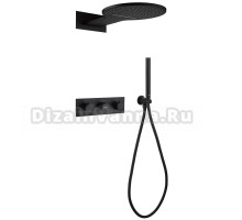 Душевой комплект Abber Wasser Kreis AF8151B С ВНУТРЕННЕЙ ЧАСТЬЮ, матовый черный
