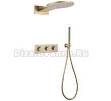 Душевой комплект Abber Wasser Kreis AF8151G С ВНУТРЕННЕЙ ЧАСТЬЮ, матовое золото