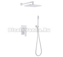 Душевой комплект Abber Weiss Insel AF8018FW С ВНУТРЕННЕЙ ЧАСТЬЮ, матовый белый