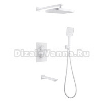 Душевой комплект Abber Weiss Insel AF8050W С ВНУТРЕННЕЙ ЧАСТЬЮ, белый