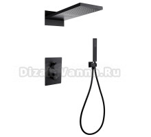 Душевой комплект Abber Weiss Insel AF8052B С ВНУТРЕННЕЙ ЧАСТЬЮ, матовый черный