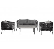 Комплект садовой мебели 4 в 1 4SiS Диего каркас темно-серый, роуп темно-серый