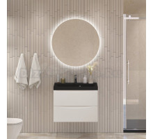 Мебель для ванной комнаты BelBagno Marino 60 подвесная, bianco opaco, черная раовина