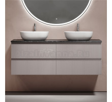 Тумба с раковиной Sancos Snob T 160 doha soft, столешница черный мрамор TT160A1X, раковина CN6009