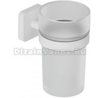 Стакан для ванной Kludi Vela S 2597553 настенный, белый, стеклянный