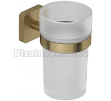 Стакан для ванной Kludi Vela S 25975N0 настенный, золото, стеклянный