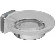 Мыльница Kludi Vela S 2598505 настенная, стеклянная, хром