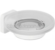 Мыльница Kludi Vela S 2598553 настенная, стеклянная, белая