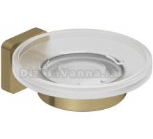 Мыльница Kludi Vela S 25985N0 настенная, стеклянная, золотая