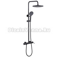 Душевая стойка Abber Emotion AF8816BL матовая черная