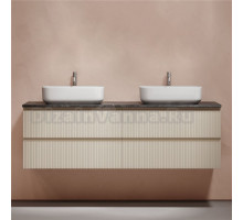 Тумба с раковиной Sancos Snob T 160 beige soft, столешница черный мрамор TT160A1X, раковина CN5043