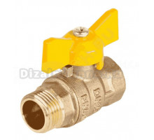 Шаровой кран Dist Стандарт Н422Б газ 3/4" ВРx3/4" НР