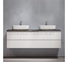 Тумба с раковиной Sancos Snob T 160 bianco, столешница черный мрамор TT160A1X, раковина CN5043