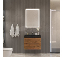 Мебель для ванной комнаты BelBagno Marino 60 подвесная, rovere nature, черная раовина