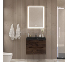 Мебель для ванной комнаты BelBagno Marino 70 подвесная, rovere moro, черная раовина