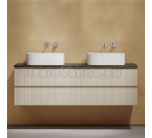 Тумба с раковиной Sancos Snob T 160 beige soft, столешница черный мрамор TT160A1, раковина CN6052