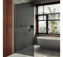 Душевая перегородка Maybahglass MGD-686-2ш 119 см, профиль бронза, стекло графит