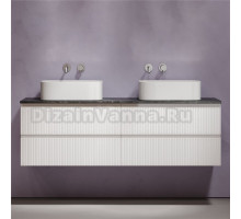 Тумба с раковиной Sancos Snob T 160 bianco, столешница черный мрамор TT160A1, раковина CN6052