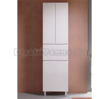 Шкаф-пенал для ванной Alavann Univers 50 подвесной, с ножками, белый