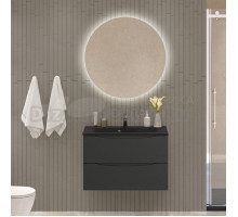 Мебель для ванной комнаты BelBagno Marino 80 подвесная, nero lucido, черная раовина