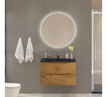 Мебель для ванной комнаты BelBagno Marino 80 подвесная, rovere nature, черная раовина