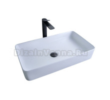 Накладная раковина GID Geometrico Wm9396 60 матовая белая, прямоугольная, фаянс