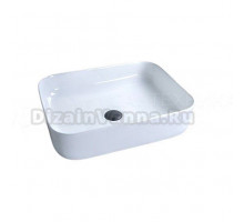 Накладная раковина GID Geometrico D1304 50 глянцевая белая, прямоугольная, фаянс