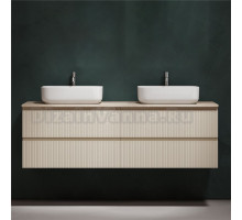 Тумба с раковиной Sancos Snob T 160 beige soft, столешница бежевая TT160A2X, раковина CN5043