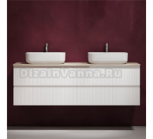 Тумба с раковиной Sancos Snob T 160 bianco, столешница бежевая TT160A2X, раковина CN5043