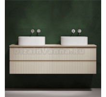 Тумба с раковиной Sancos Snob T 160 beige soft, столешница бежевая TT160A2, раковина CN6052