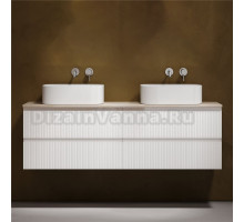 Тумба с раковиной Sancos Snob T 160 bianco, столешница бежевая TT160A2, раковина CN6052