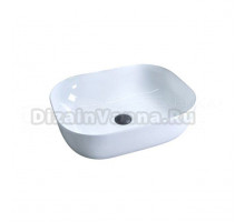 Накладная раковина GID Geometrico D1302 50 глянцевая белая, прямоугольная, фаянс