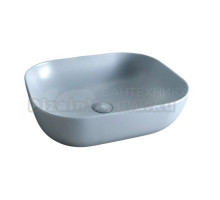 Накладная раковина GID Geometrico Gm1302 50 матовая серая, прямоугольная, фаянс