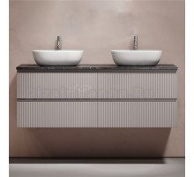 Тумба с раковиной Sancos Snob T 140 doha soft, столешница черный мрамор TT140A1X, раковина CN6009