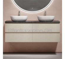 Тумба с раковиной Sancos Snob T 140 beige soft, столешница черный мрамор TT140A1X, раковина CN6009