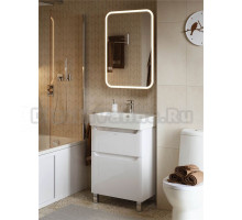 Мебель для ванной комнаты Alavann Lana 60 напольная,раковина Santek Нео 60, белая