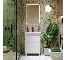 Мебель для ванной комнаты Alavann Lana 60 напольная, раковина Dreja Q 60, белая