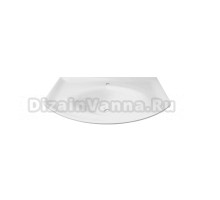 Мебельная раковина Belux Версаль 90 накладная, глянцевая белая, полукруглая, искусственная мрамор