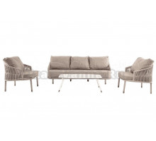 Комплект садовой мебели 4 в 1 4SiS Верона каркас белый, роуп бежевый