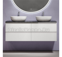 Тумба с раковиной Sancos Snob T 140 bianco, столешница черный мрамор TT140A1X, раковина CN6009