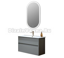 Мебель для ванной комнаты Alavann Wave 105 подвесная, голубой деним